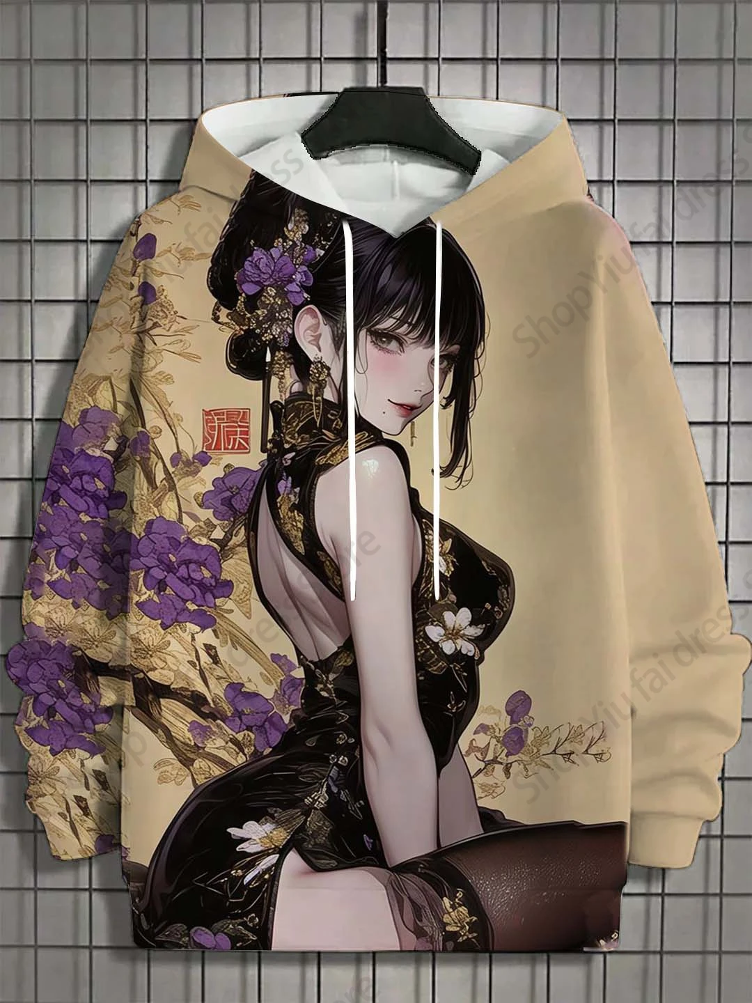Japanese Anime Beauty 3d Print Graphic Hoodies Men Fashion Oversized Hoodies Boy Coat Women Sweat Moletom