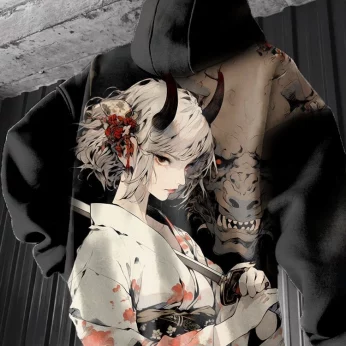 Japanese Anime Beauty 3d Print Graphic Hoodies Men Fashion Oversized Hoodies Boy Coat Women Sweat Moletom