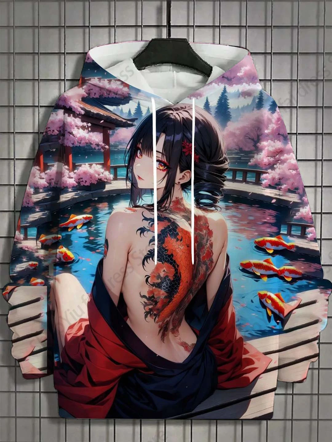 Japanese Anime Beauty 3d Print Graphic Hoodies Men Fashion Oversized Hoodies Boy Coat Women Sweat Moletom