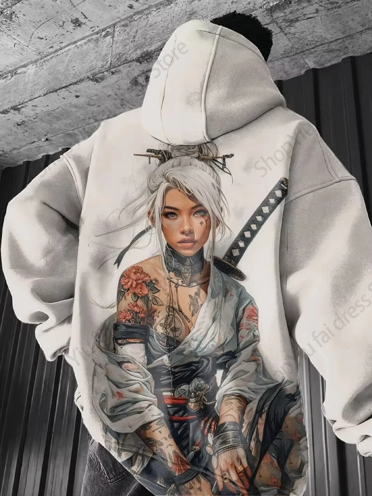 Japanese Anime Beauty 3d Print Graphic Hoodies Men Fashion Oversized Hoodies Boy Coat Women Sweat Moletom
