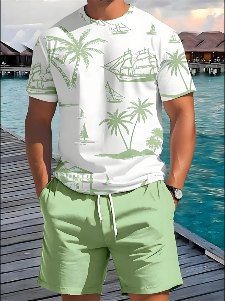 2025 Men's Summer Shorts & Tee Set - Casual Streetwear