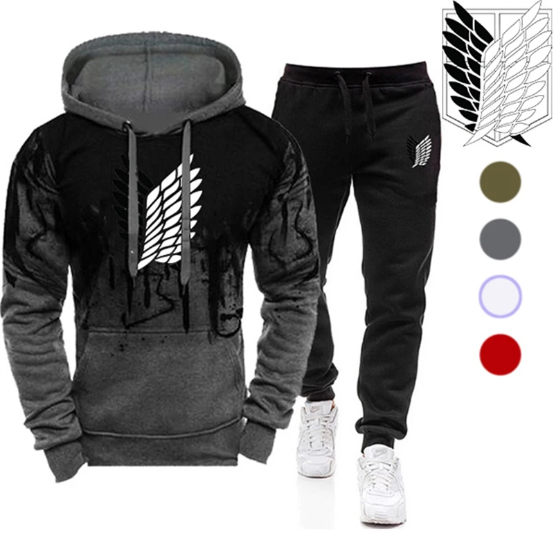 Men's 2-Piece Tracksuit Set - Hoodie & Sweatpants (Autumn/Winter)