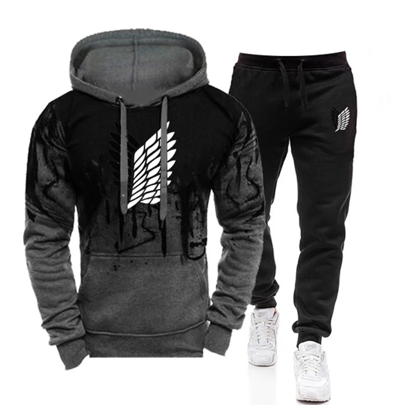Men's 2-Piece Tracksuit Set - Hoodie & Sweatpants (Autumn/Winter)