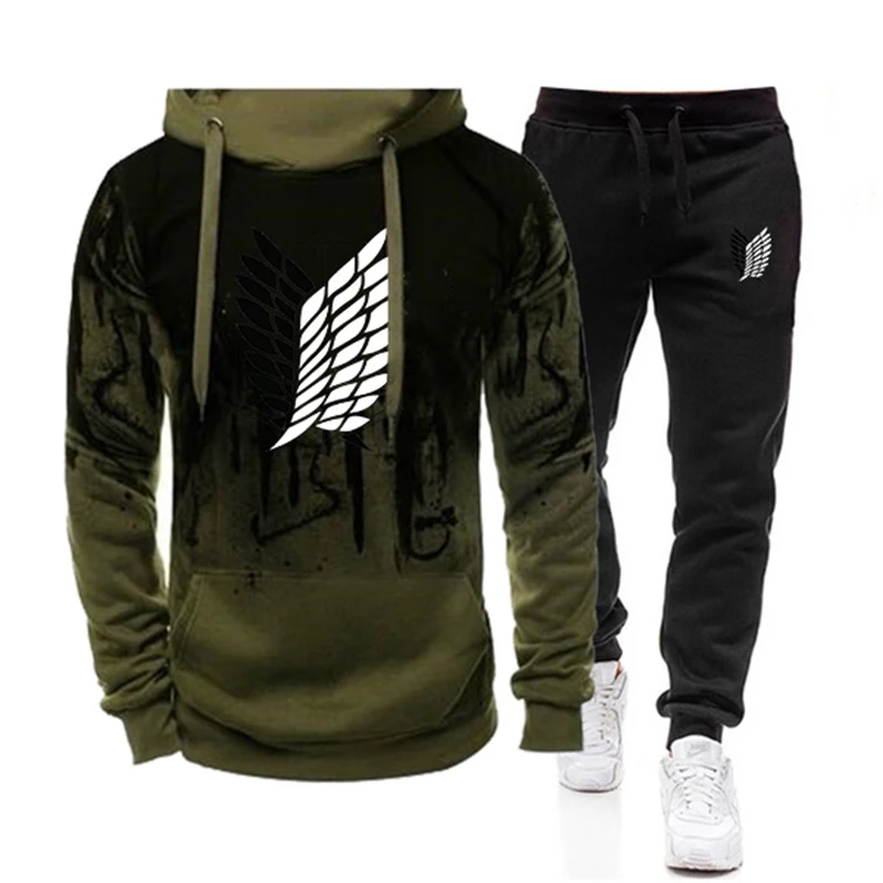 Men's 2-Piece Tracksuit Set - Hoodie & Sweatpants (Autumn/Winter)