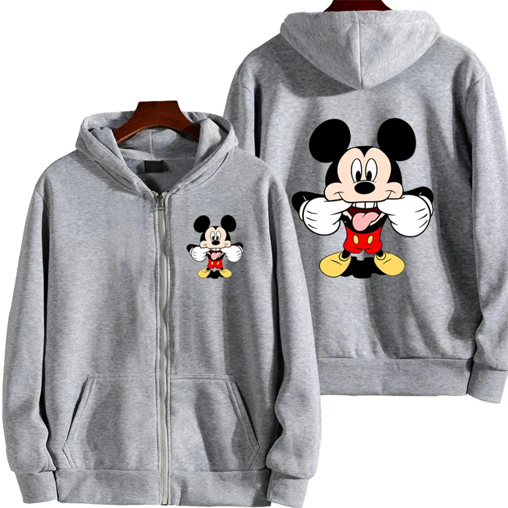 2025 Disney Mickey Mouse Women's Zipper Hoodie - Fall/Winter Fleece Jacket, Korean-Style Cartoon Coat 2025 Disney Mickey Mouse Women's Zipper Hoodie - Fall/Winter Fleece Jacket, Korean-Style Cartoon Coat