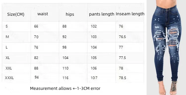 2025 Women's High-Waisted Ripped Skinny Jeans - Stretchy Denim Pencil Pants for Casual Wear Sizes S-3XL 2025 Women's High-Waisted Ripped Skinny Jeans - Stretchy Denim Pencil Pants for Casual Wear Sizes S-3XL