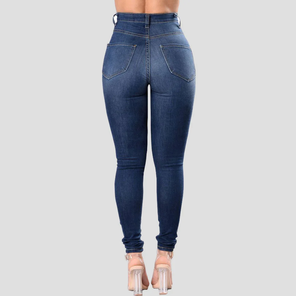 2025 Women's High-Waisted Ripped Skinny Jeans - Stretchy Denim Pencil Pants for Casual Wear Sizes S-3XL 2025 Women's High-Waisted Ripped Skinny Jeans - Stretchy Denim Pencil Pants for Casual Wear Sizes S-3XL