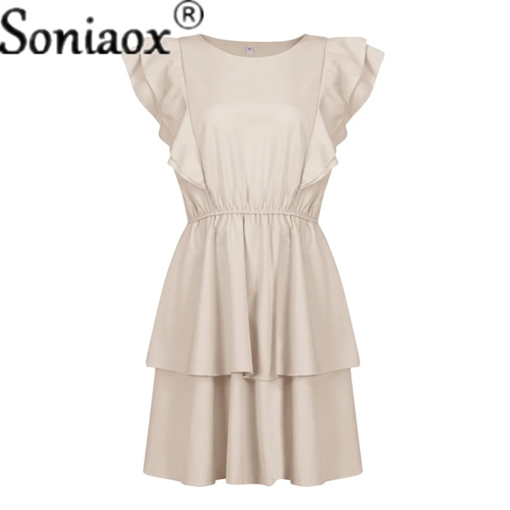 2025 Summer Fashion - Ruffled Double Layer Casual Dress for Women