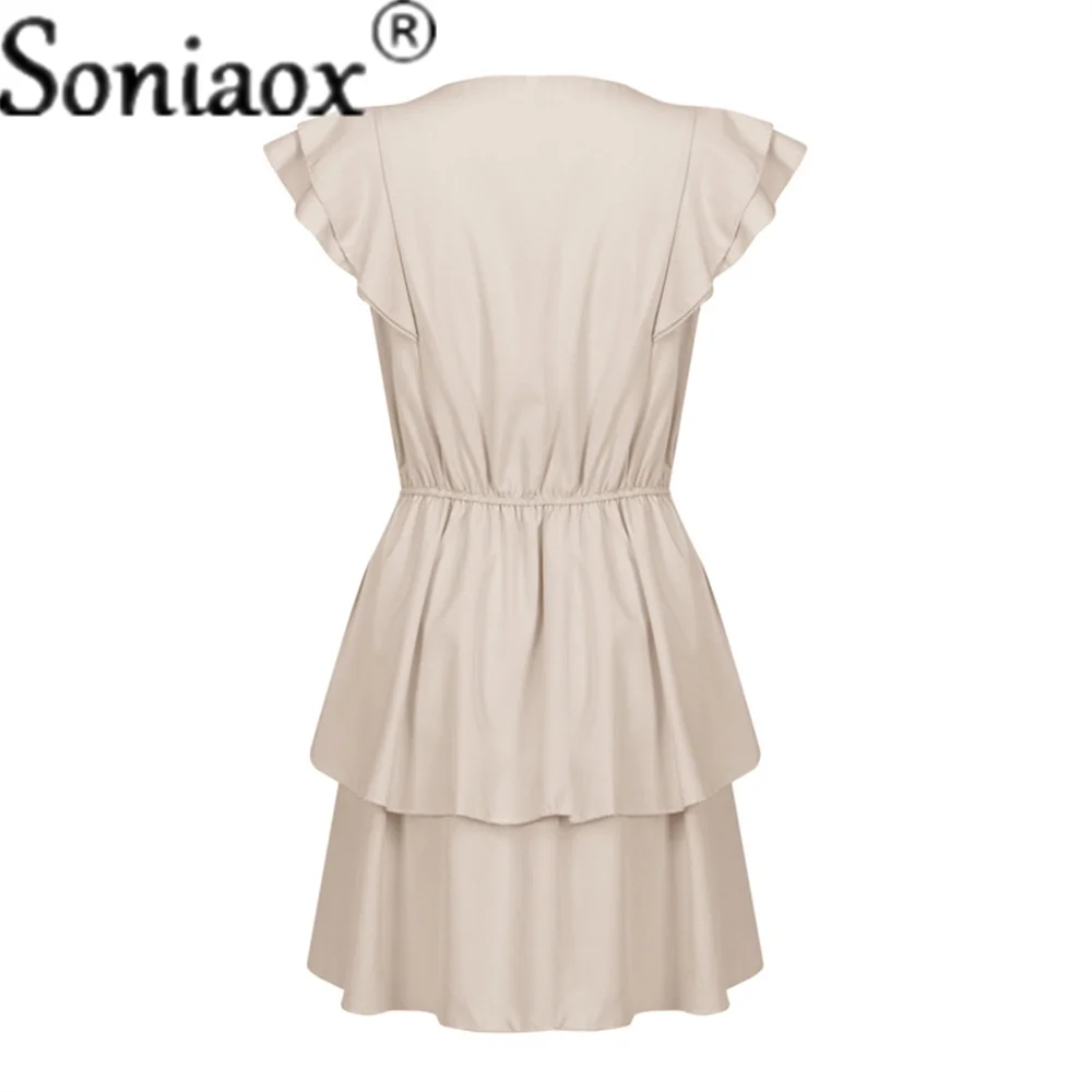 2025 Summer Fashion - Ruffled Double Layer Casual Dress for Women