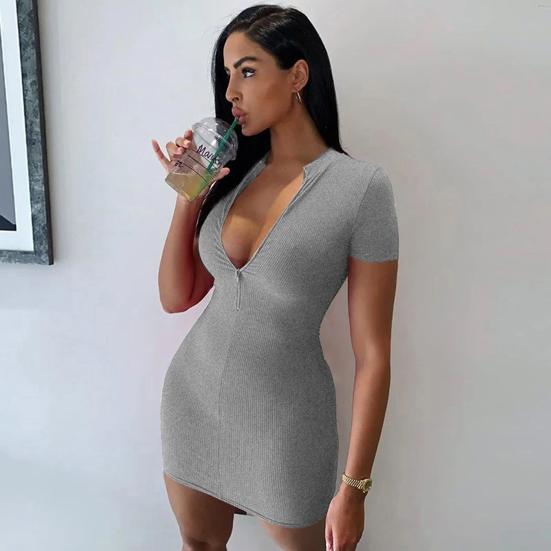 2025 New Cross Women - Sexy Wrap Hip Skirt Short Sleeve Zipper miniskirt 2025 New Cross Women - Sexy Wrap Hip Skirt Short Sleeve Zipper miniskirt