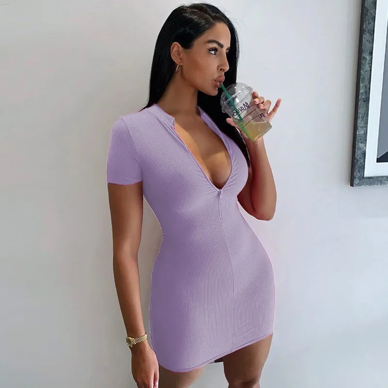 2025 New Cross Women - Sexy Wrap Hip Skirt Short Sleeve Zipper miniskirt 2025 New Cross Women - Sexy Wrap Hip Skirt Short Sleeve Zipper miniskirt