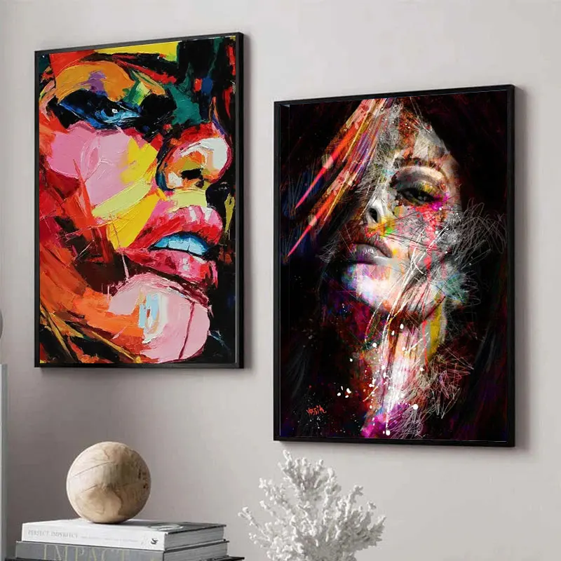 Graffiti Abstract Watercolor Woman Wall Art Poster Print