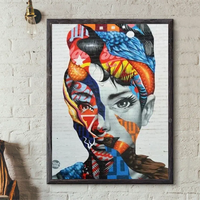 Graffiti Abstract Watercolor Woman Wall Art Poster Print