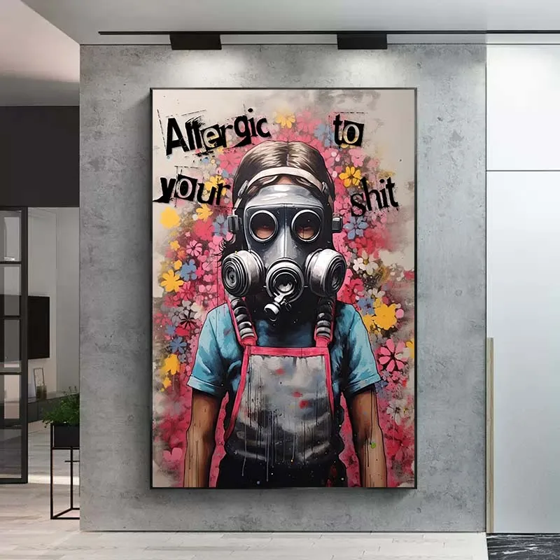 Banksy Inspired Balloon Girl Canvas Poster Living Room Home Decor Wall Art