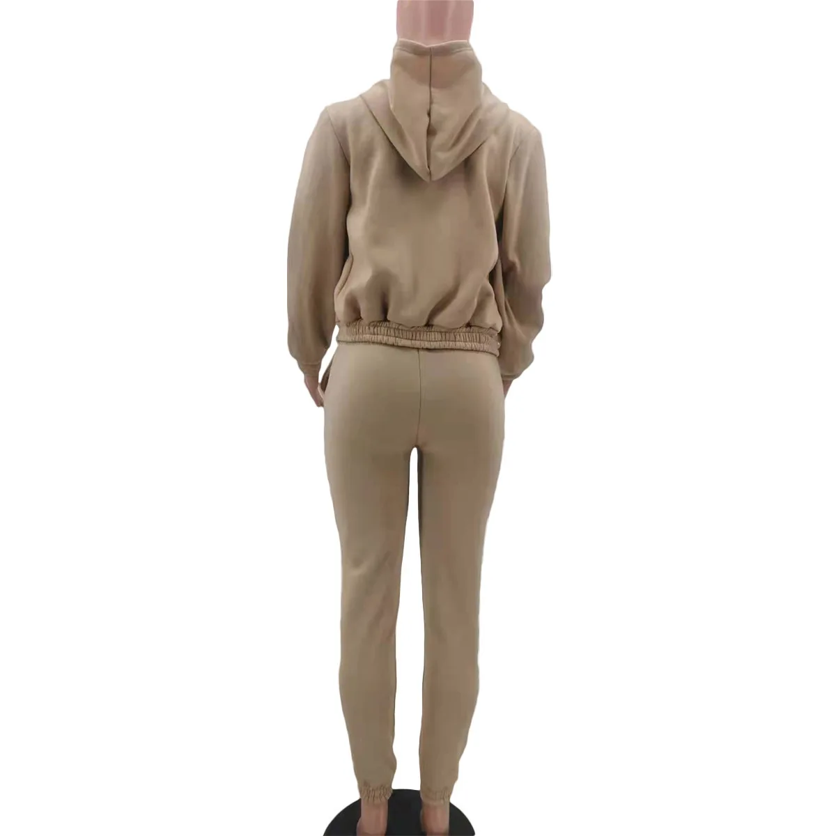3pcs Women's Clothing Set Fleece-lined Hooded Sweater &Sleeveless Tank Top & Sports Sweatpants