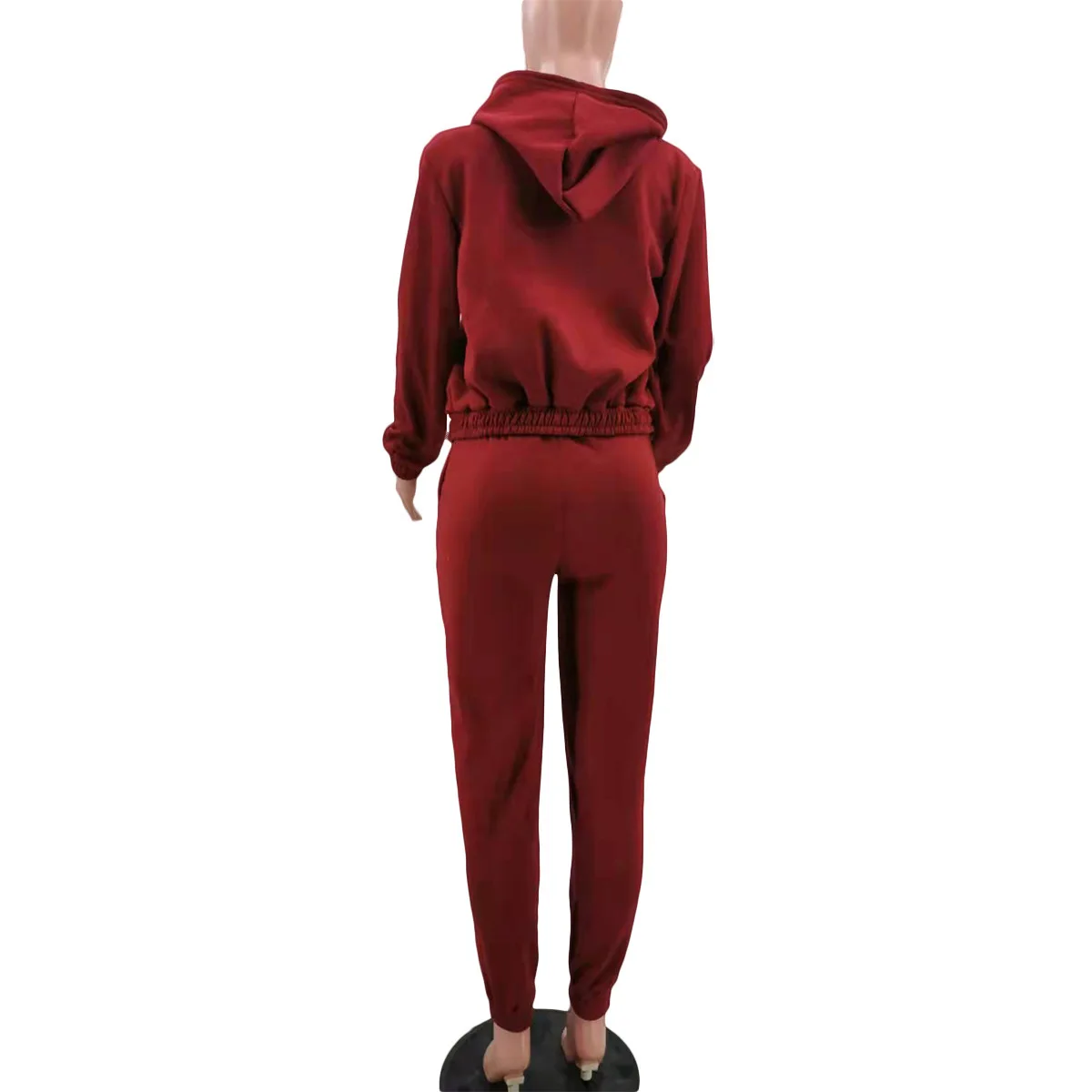 3pcs Women's Clothing Set Fleece-lined Hooded Sweater &Sleeveless Tank Top & Sports Sweatpants