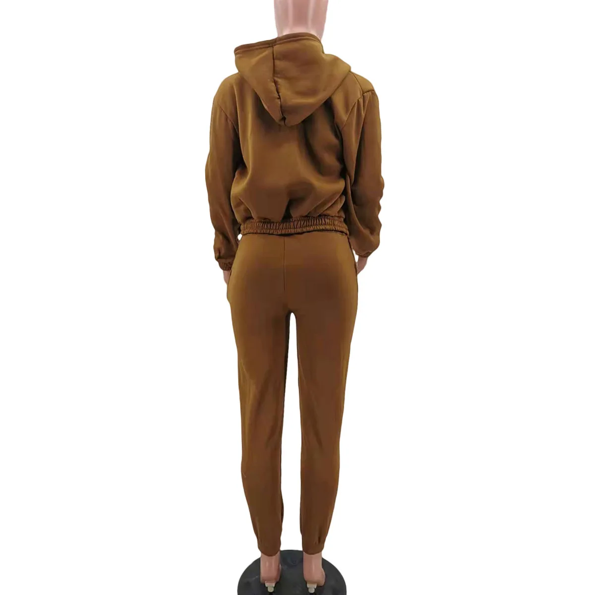 3pcs Women's Clothing Set Fleece-lined Hooded Sweater &Sleeveless Tank Top & Sports Sweatpants