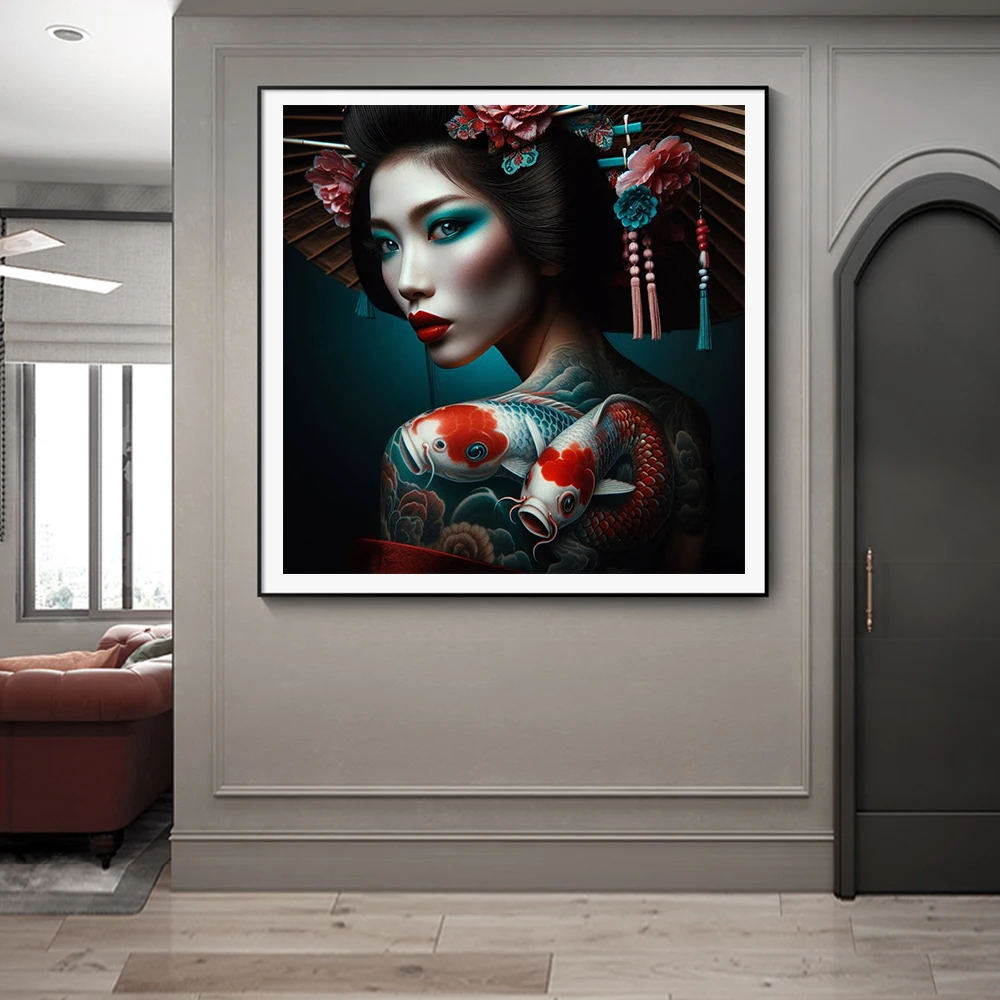 Dark Academia Art Japanese Geisha Poster Canvas Prints For Home Decor Dark Academia Art Japanese Geisha Poster Canvas Prints For Home Decor