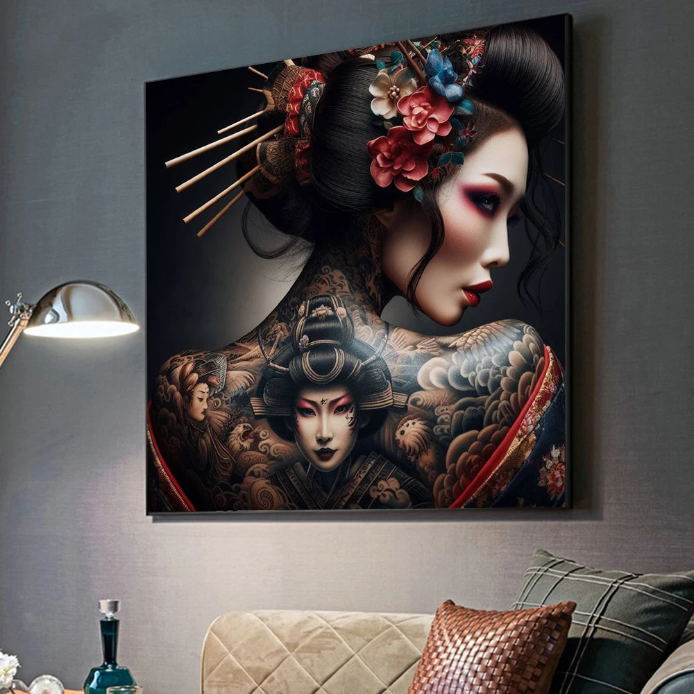 Dark Academia Art Japanese Geisha Poster Canvas Prints For Home Decor Dark Academia Art Japanese Geisha Poster Canvas Prints For Home Decor
