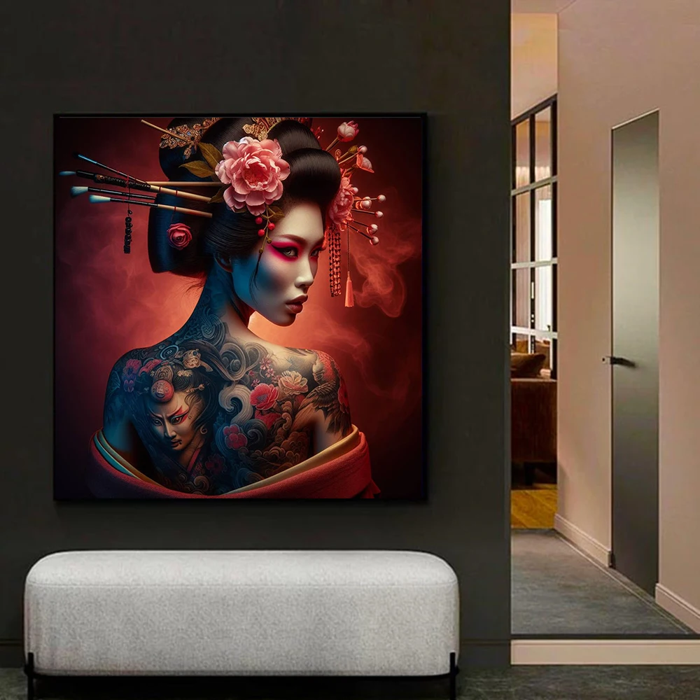 Dark Academia Art Japanese Geisha Poster Canvas Prints For Home Decor Dark Academia Art Japanese Geisha Poster Canvas Prints For Home Decor