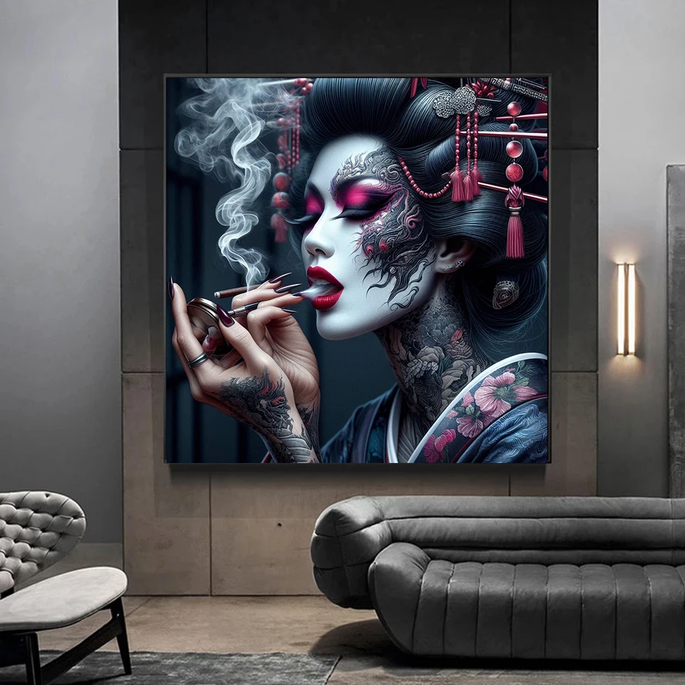 Dark Academia Art Japanese Geisha Poster Canvas Prints For Home Decor Dark Academia Art Japanese Geisha Poster Canvas Prints For Home Decor