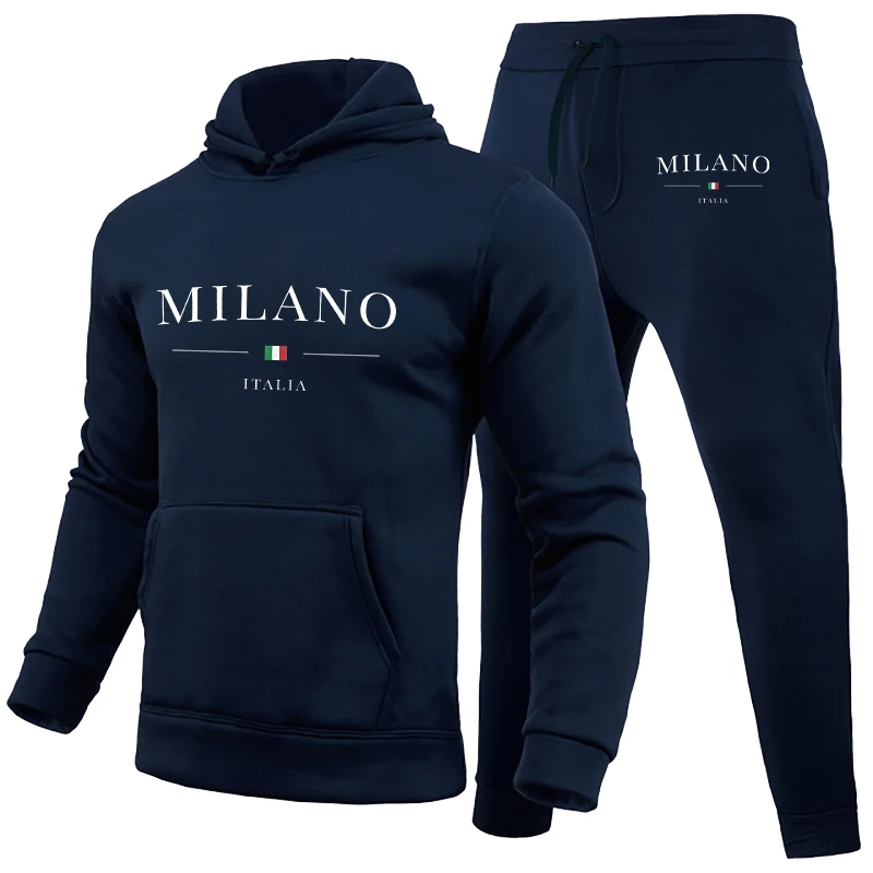Milano Italia Luxury Streetwear Tracksuit for Men Hoodie & Sweatpants
