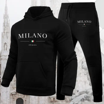 Milano Italia Luxury Streetwear Tracksuit for Men Hoodie & Sweatpants