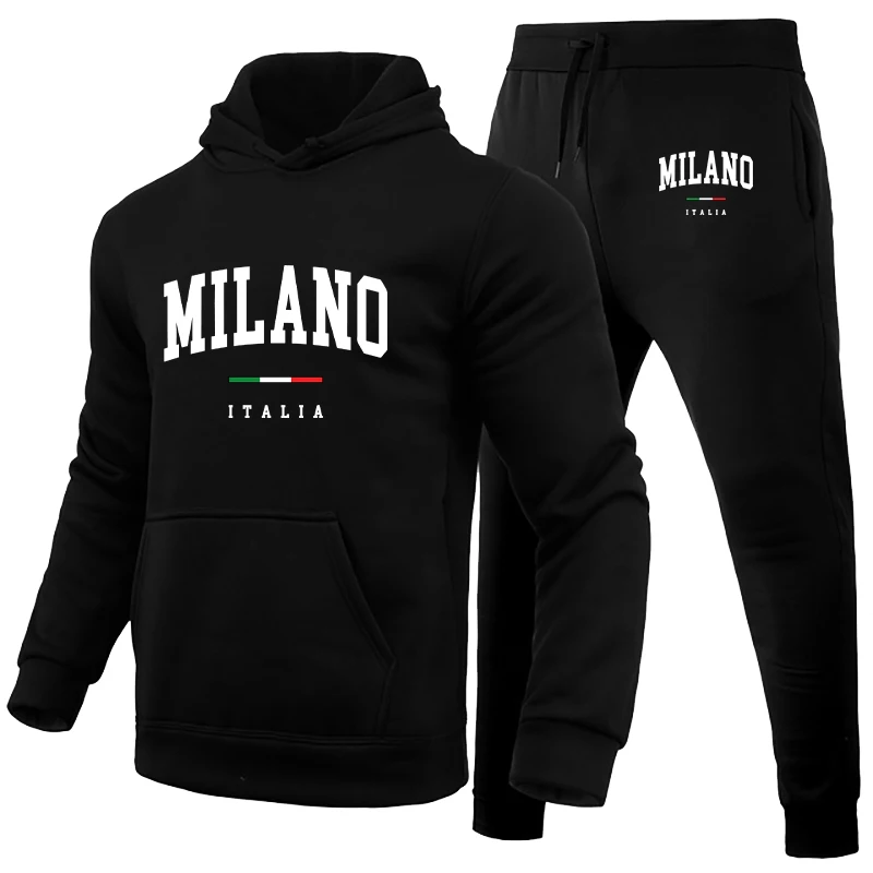 Milano Italia Luxury Streetwear Tracksuit for Men Hoodie & Sweatpants