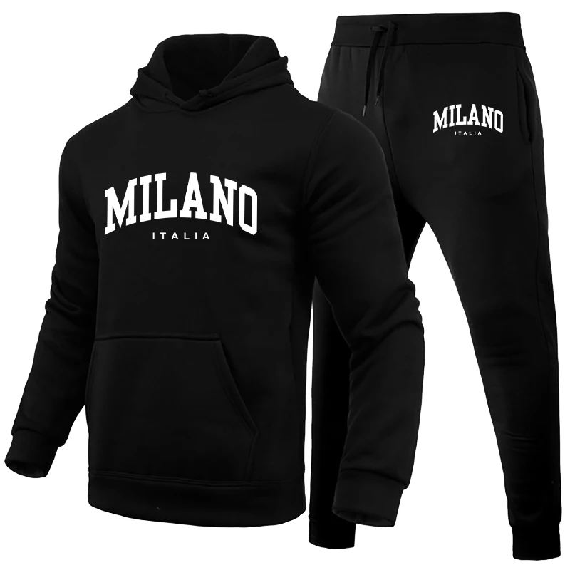 Milano Italia Luxury Streetwear Tracksuit for Men Hoodie & Sweatpants