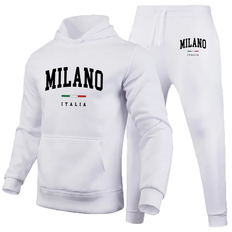 Milano Italia Luxury Streetwear Tracksuit for Men Hoodie & Sweatpants