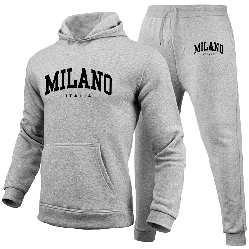 Milano Italia Luxury Streetwear Tracksuit for Men Hoodie & Sweatpants