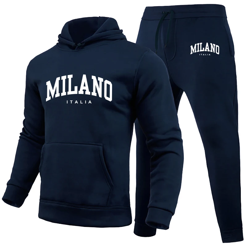 Milano Italia Luxury Streetwear Tracksuit for Men Hoodie & Sweatpants