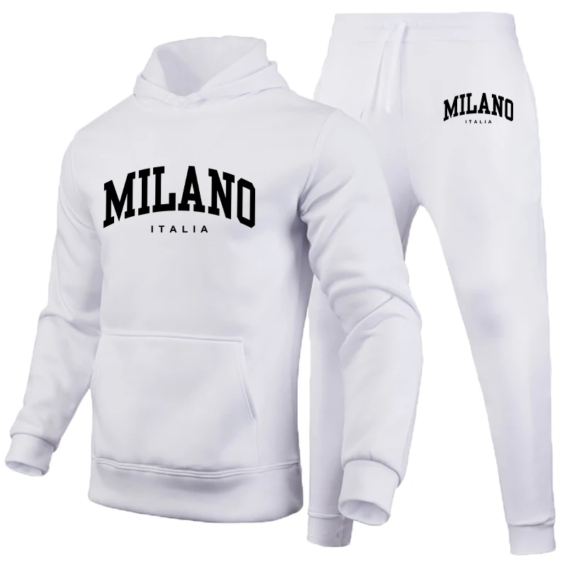 Milano Italia Luxury Streetwear Tracksuit for Men Hoodie & Sweatpants