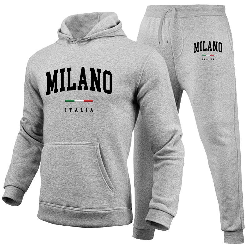 Milano Italia Luxury Streetwear Tracksuit for Men Hoodie & Sweatpants