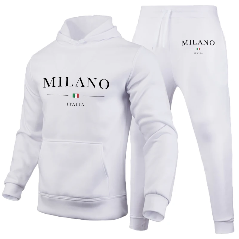 Milano Italia Luxury Streetwear Tracksuit for Men Hoodie & Sweatpants