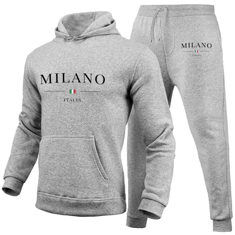 Milano Italia Luxury Streetwear Tracksuit for Men Hoodie & Sweatpants