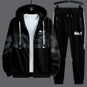 2025 Spring Men Sportswear Tracksuit 2 Piece Running Sets Sports Suit Jacket & Pant Sweatsuit
