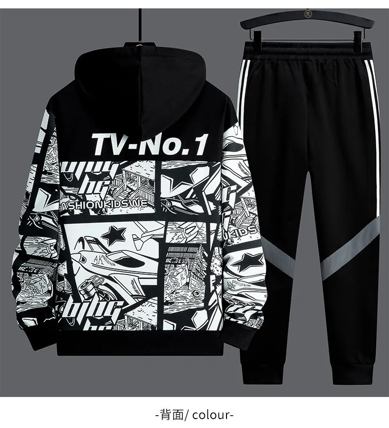 2025 Spring Men Sportswear Tracksuit 2 Piece Running Sets Sports Suit Jacket & Pant Sweatsuit