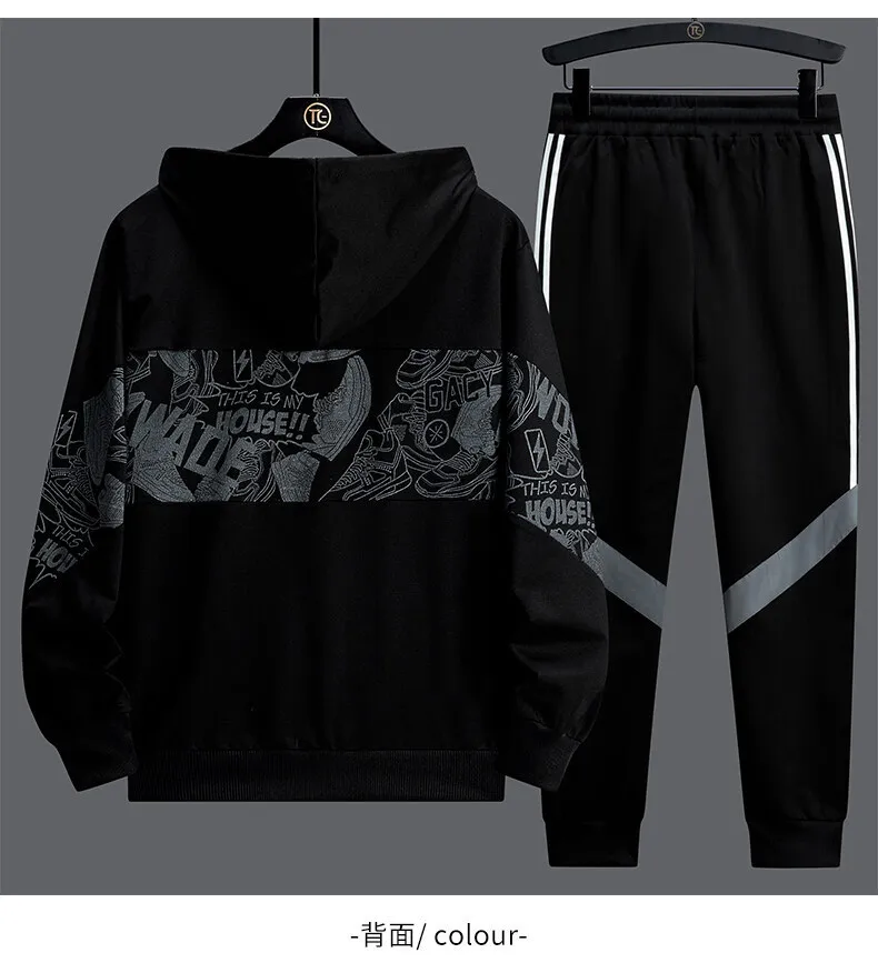 2025 Spring Men Sportswear Tracksuit 2 Piece Running Sets Sports Suit Jacket & Pant Sweatsuit