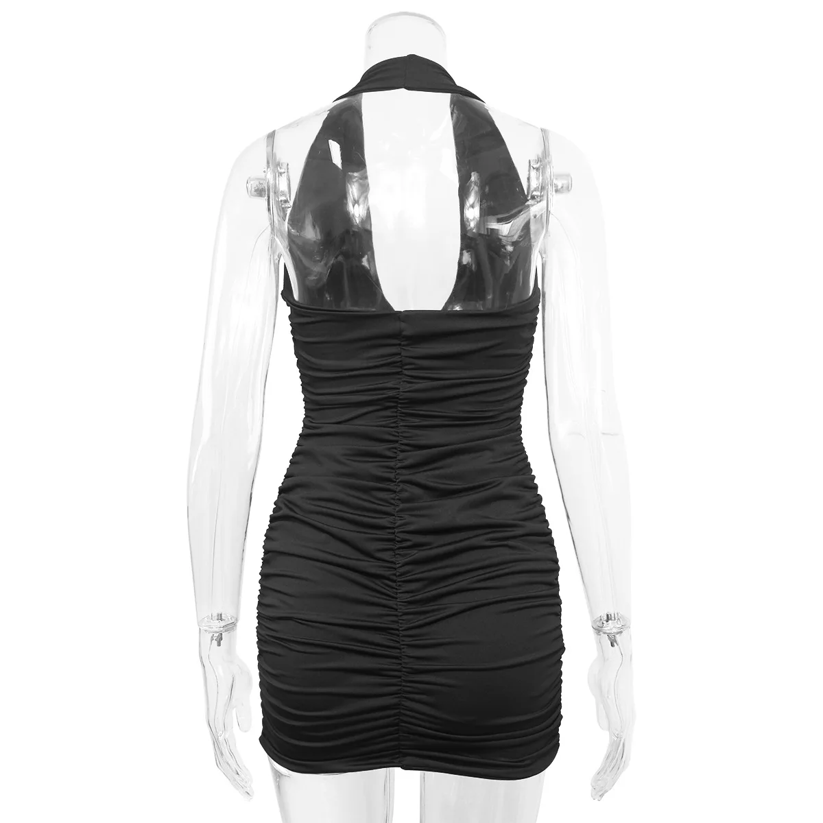 2025 Sizzling Summer Nights - Deep V Backless Halter Clubwear Mini Dress for Women