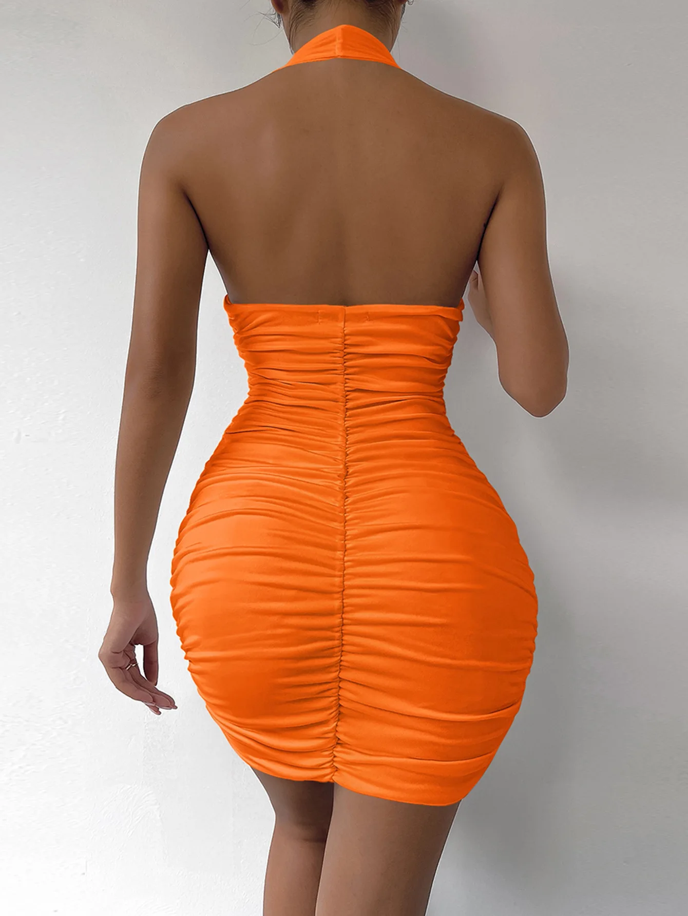 2025 Sizzling Summer Nights - Deep V Backless Halter Clubwear Mini Dress for Women