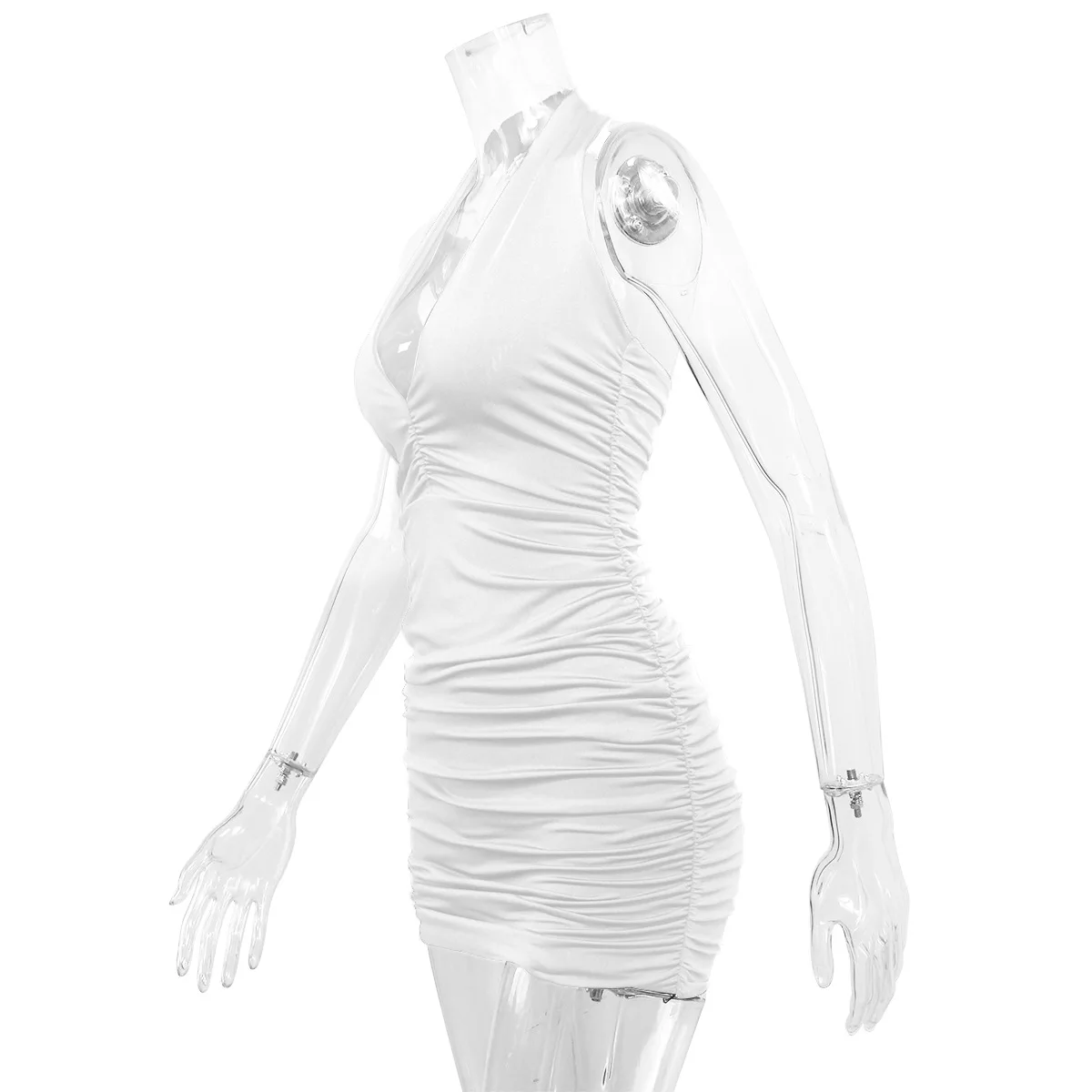 2025 Sizzling Summer Nights - Deep V Backless Halter Clubwear Mini Dress for Women