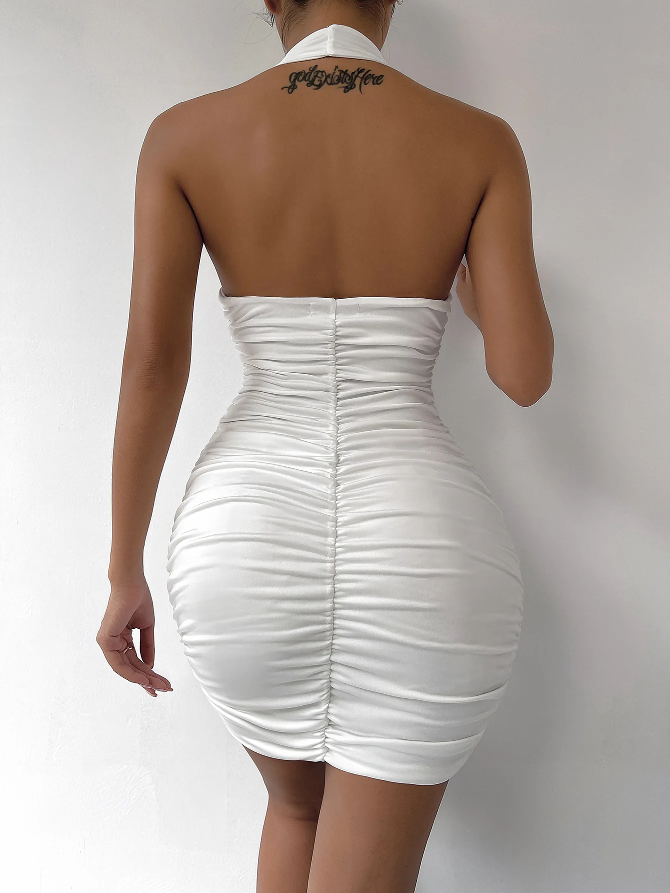 2025 Sizzling Summer Nights - Deep V Backless Halter Clubwear Mini Dress for Women