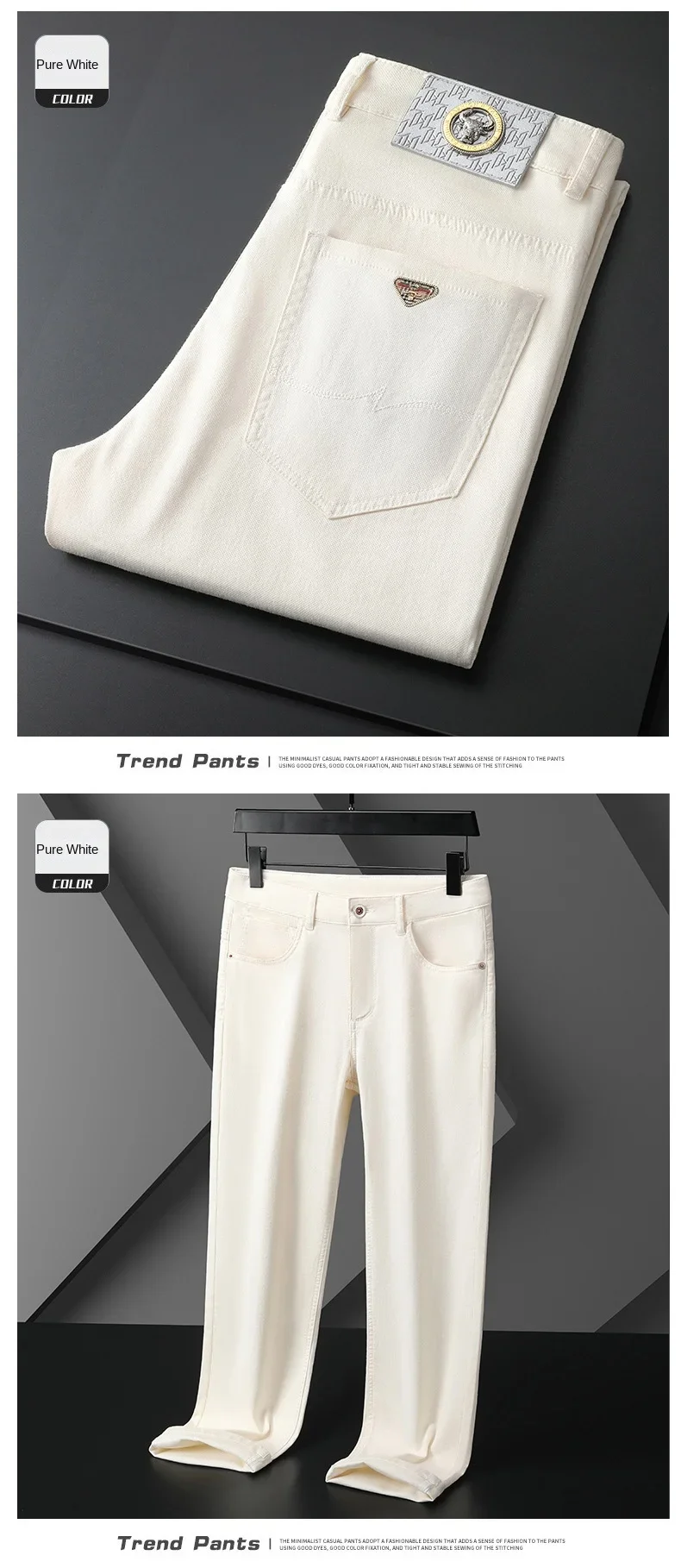 Trendy & Comfortable 97% Cotton Slim-Fit Stretch Jeans for Men Trendy & Comfortable 97% Cotton Slim-Fit Stretch Jeans for Men