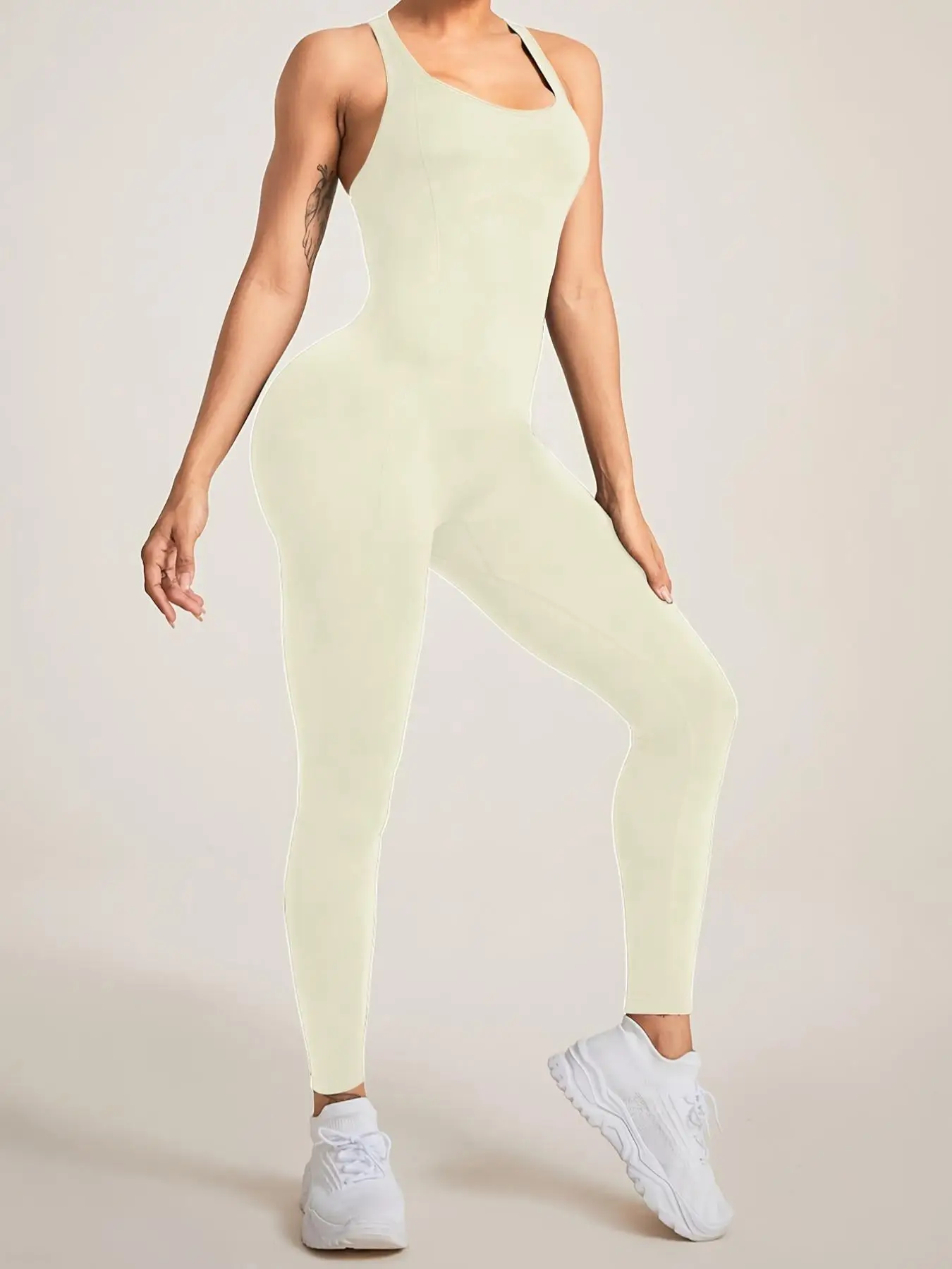 Women's Seamless Shapewear Bodysuit With Tummy Control, CrissCross Straps Backless Body Shaper, Women's Underwear & Shapewear
