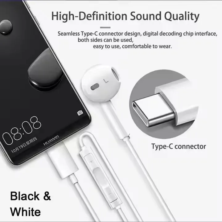 Apple EarPods Headphones with USB-C Plug, Wired Ear Buds with Built-in Remote to Control Music, Phone Calls, and Volume