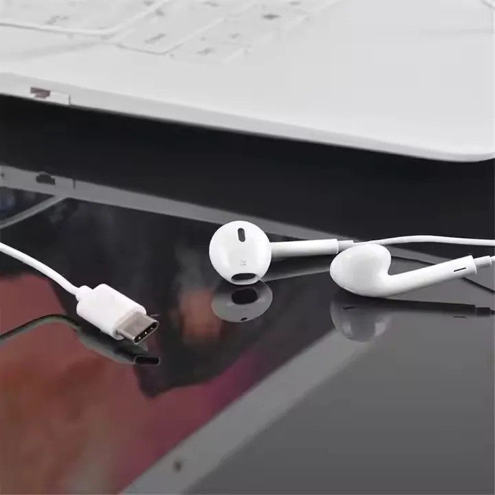Apple EarPods Headphones with USB-C Plug, Wired Ear Buds with Built-in Remote to Control Music, Phone Calls, and Volume