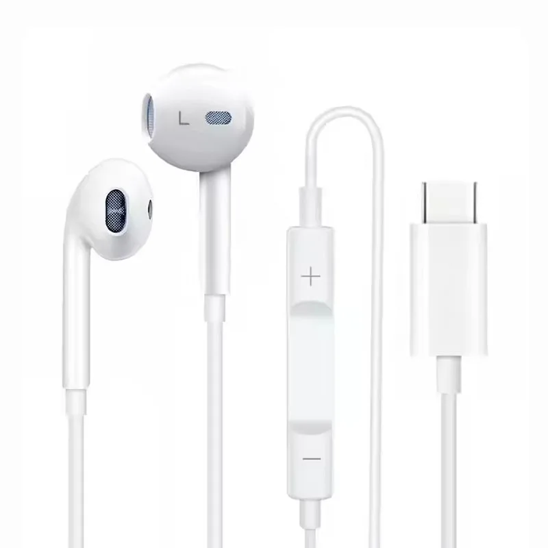 Apple EarPods Headphones with USB-C Plug, Wired Ear Buds with Built-in Remote to Control Music, Phone Calls, and Volume
