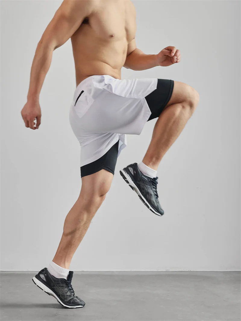 2026 Print 2 in 1 Running Workout Shorts for Men Christian Gym Athletic Performance Shorts