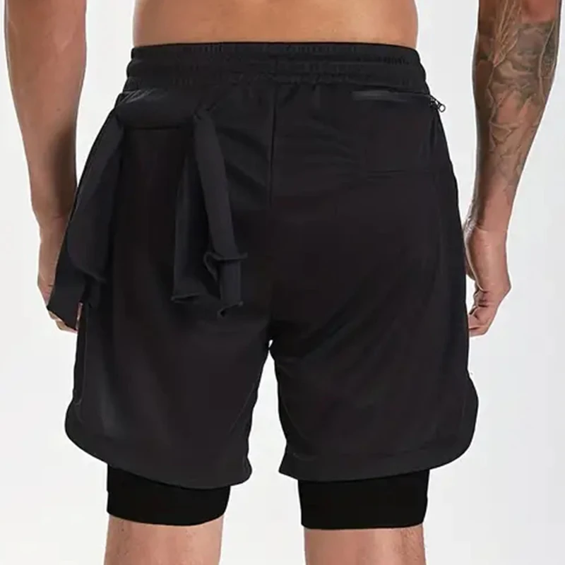 2026 Print 2 in 1 Running Workout Shorts for Men Christian Gym Athletic Performance Shorts